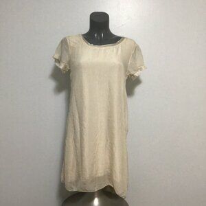 GIULIA Silk Tunic Dress with Lace Detailing Size XS